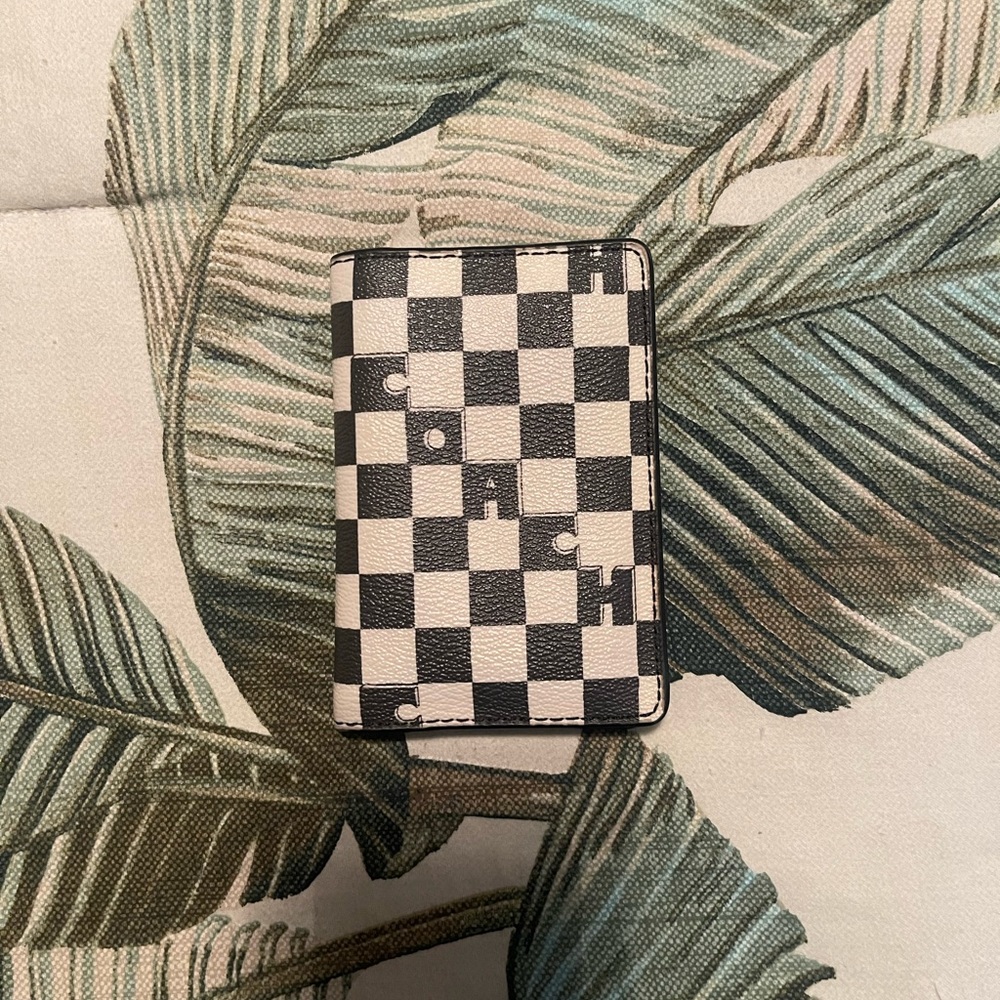 Coach checkered slim wallet